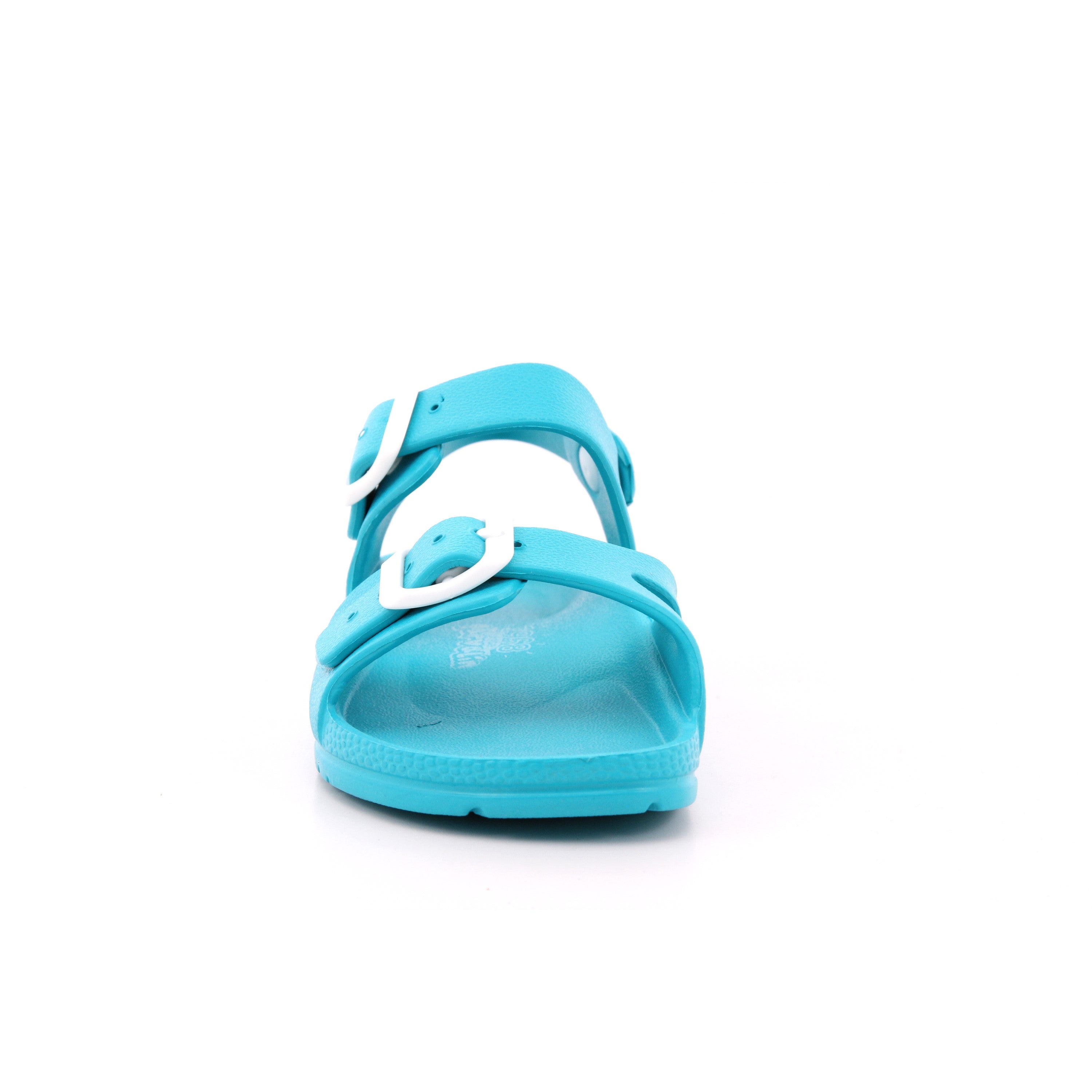 SANDALIA HEBILLAS MAT AQUA
