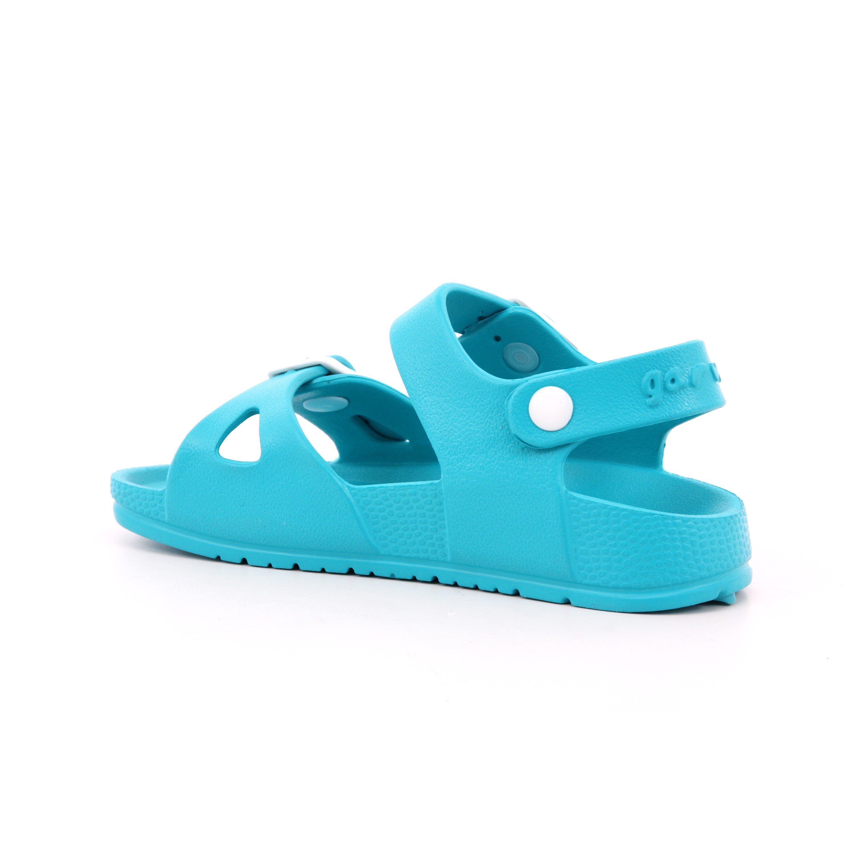 SANDALIA HEBILLAS MAT AQUA