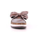 CIABATTA DONNA METAL BROWN