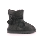 BOTA POMPONES MAT NEGRO