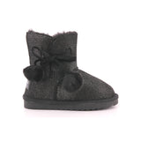 BOTA POMPONES MAT NEGRO