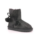 BOTA POMPONES MAT NEGRO