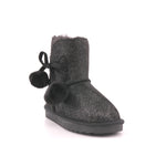 BOTA POMPONES MAT NEGRO