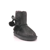 BOTA POMPONES MAT NEGRO