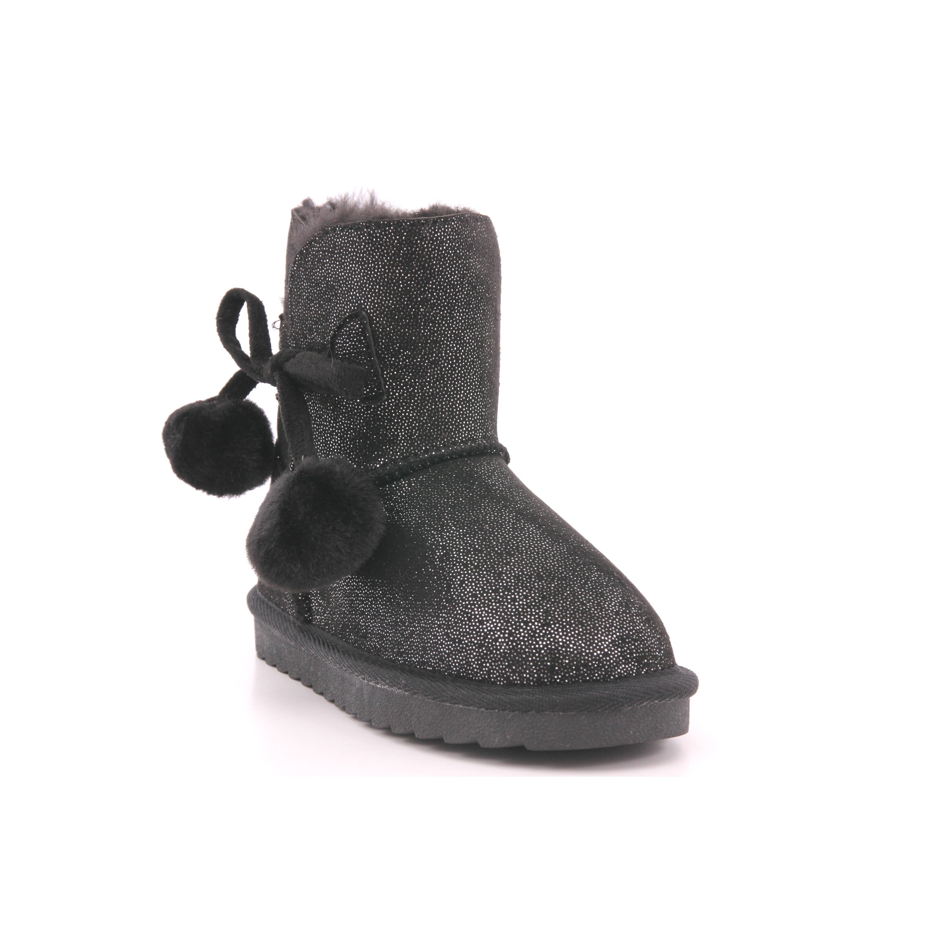 BOTA POMPONES MAT NEGRO