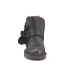 BOTA POMPONES MAT NEGRO