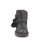 BOTA POMPONES MAT NEGRO