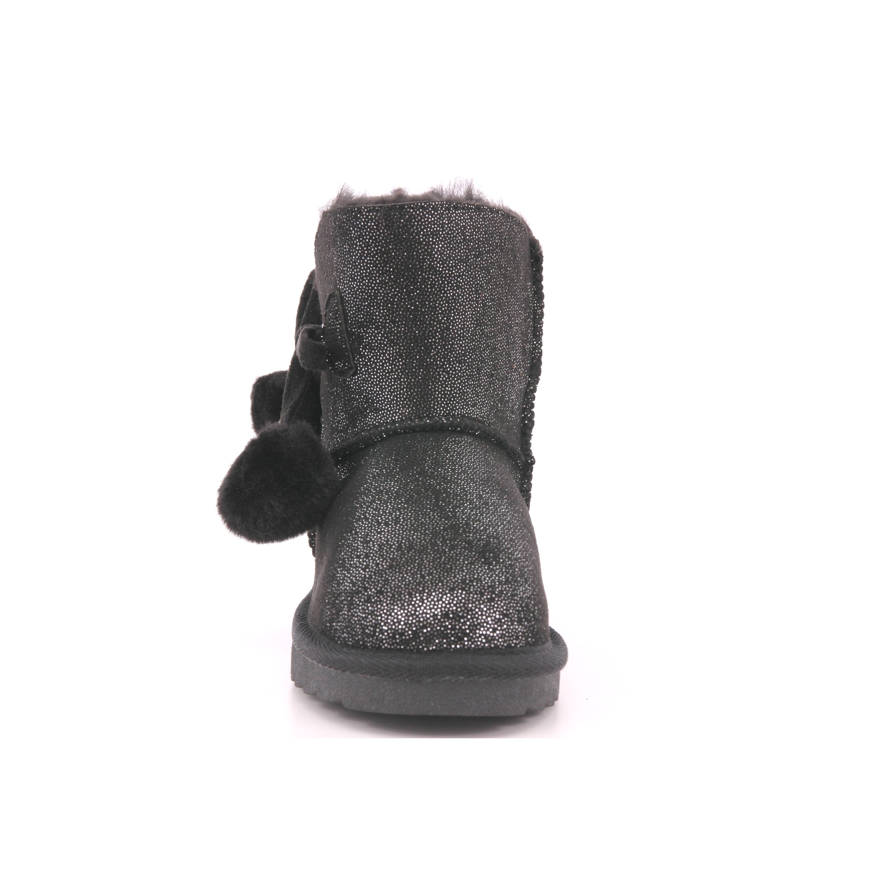 BOTA POMPONES MAT NEGRO