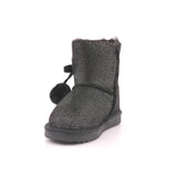 BOTA POMPONES MAT NEGRO
