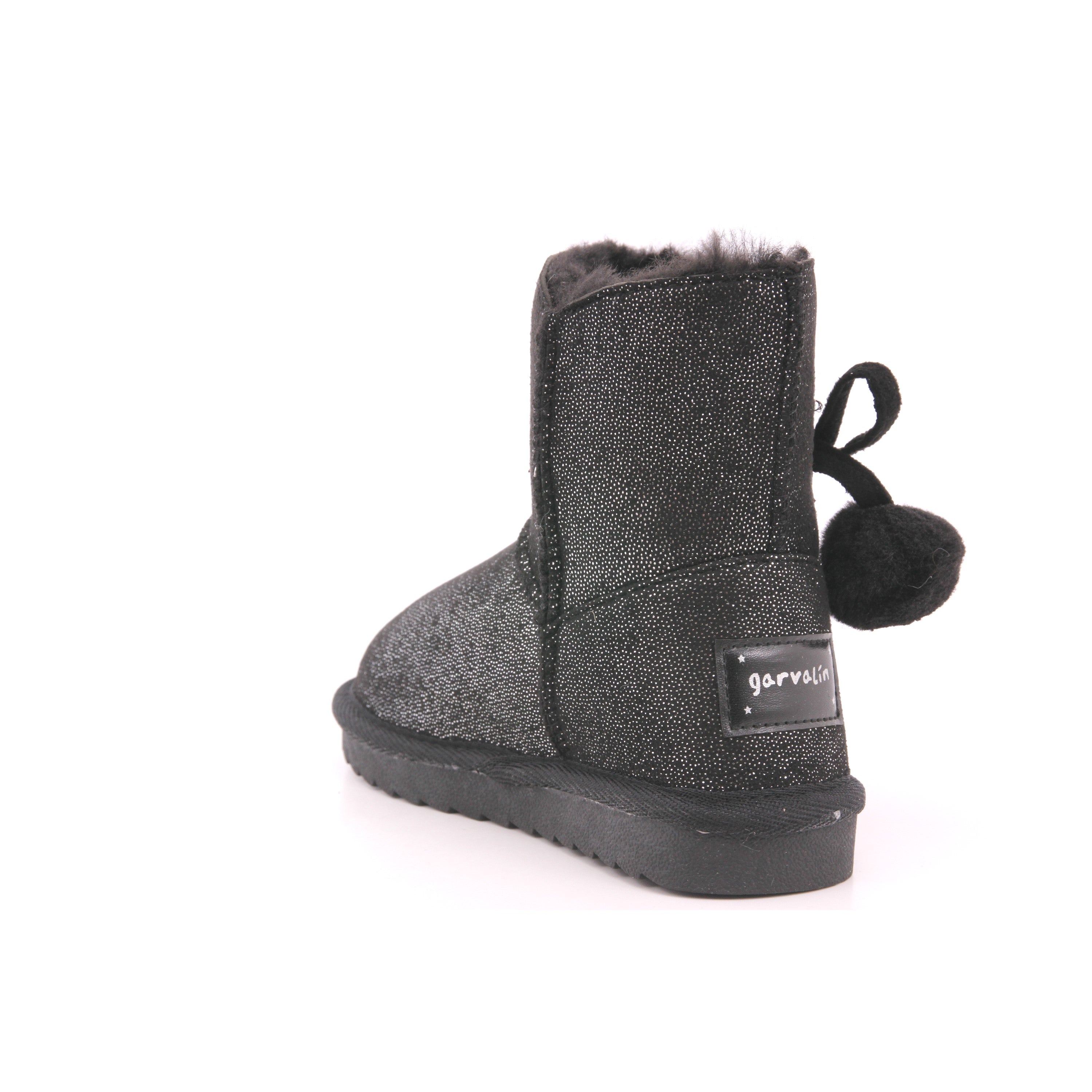 BOTA POMPONES MAT NEGRO