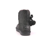BOTA POMPONES MAT NEGRO