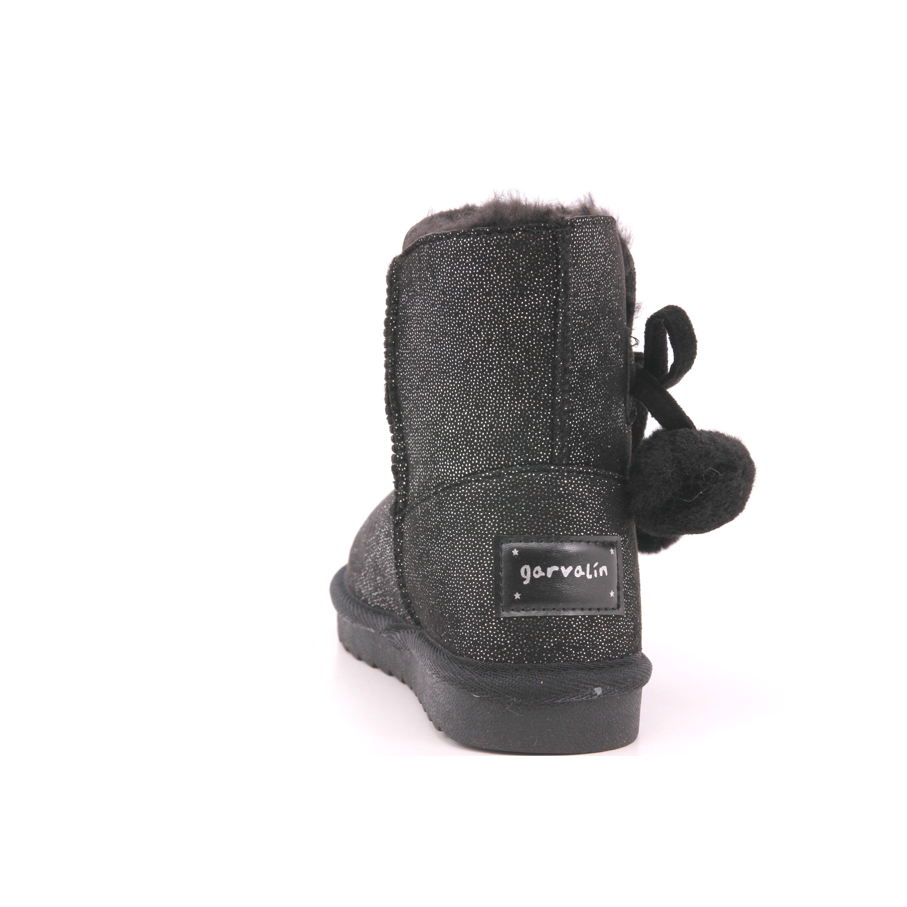 BOTA POMPONES MAT NEGRO