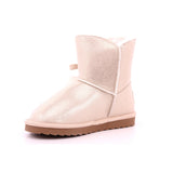 BOTA POMPONES MAT BEIGE