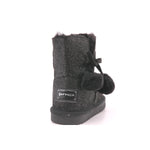 BOTA POMPONES MAT NEGRO