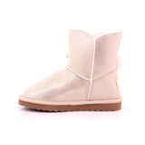 BOTA POMPONES MAT BEIGE