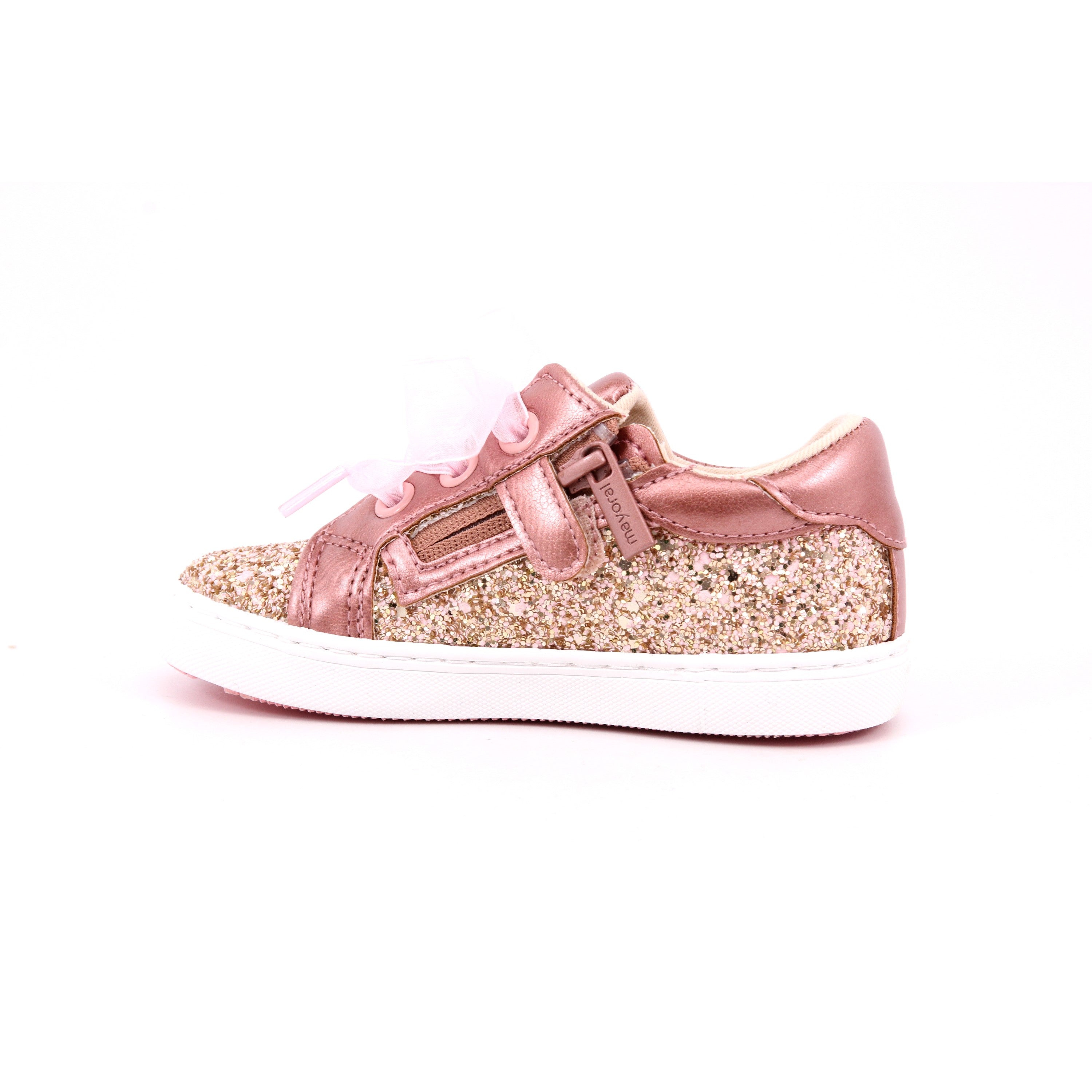 SCARPA SPORTIVA GLITTER 046 ROSA METAL
