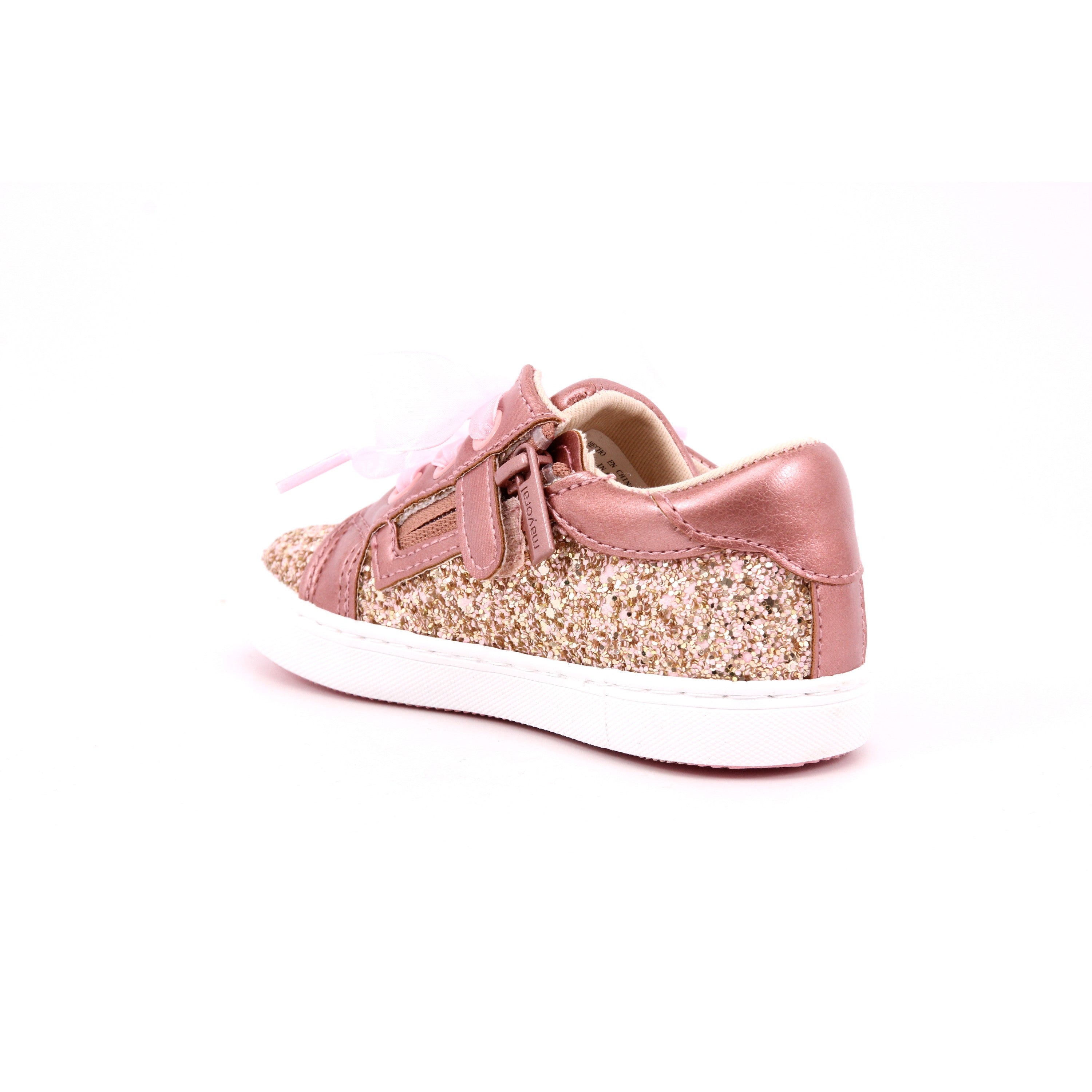 SCARPA SPORTIVA GLITTER 046 ROSA METAL