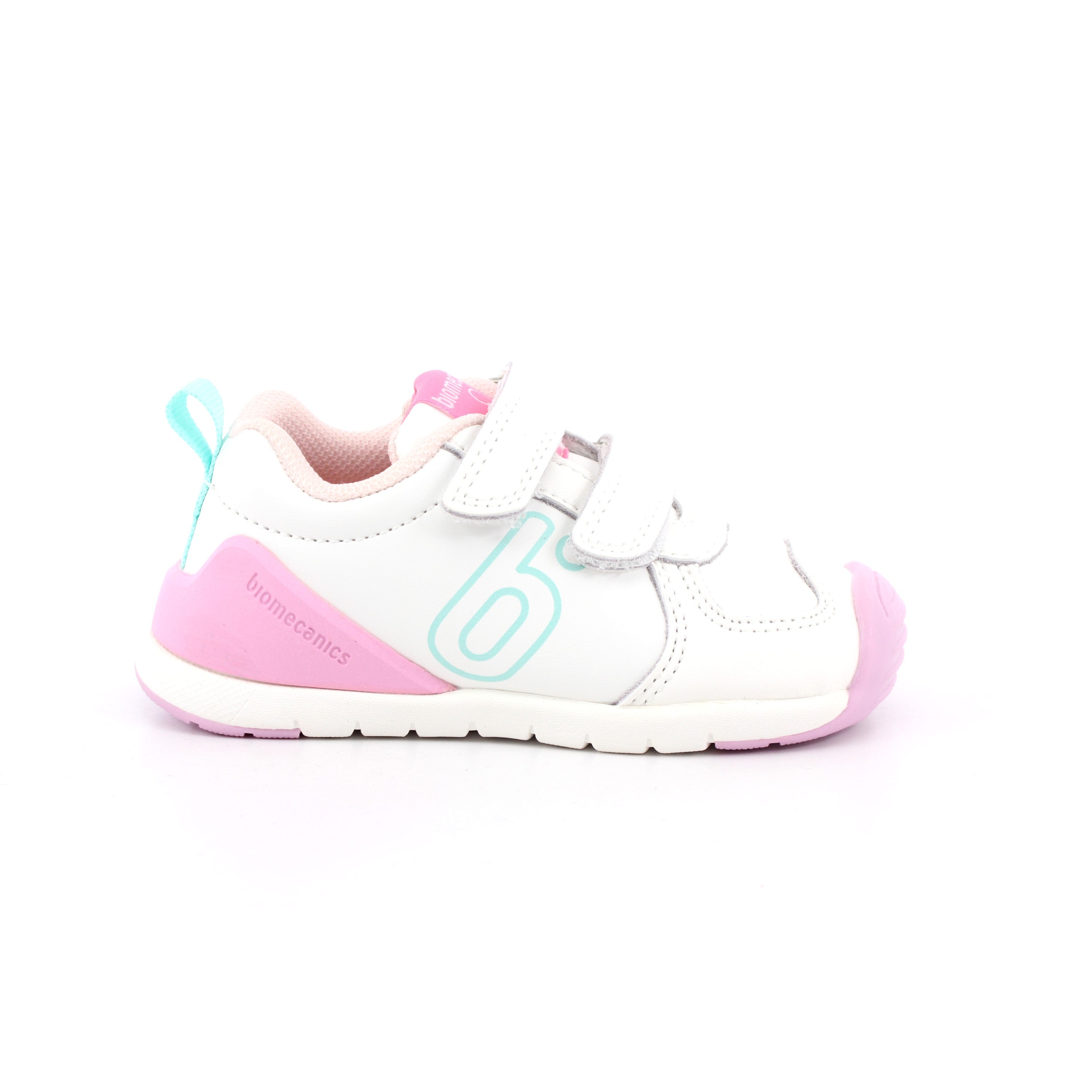 SNEAKER BASICO MAT BLANCO Y ROSA