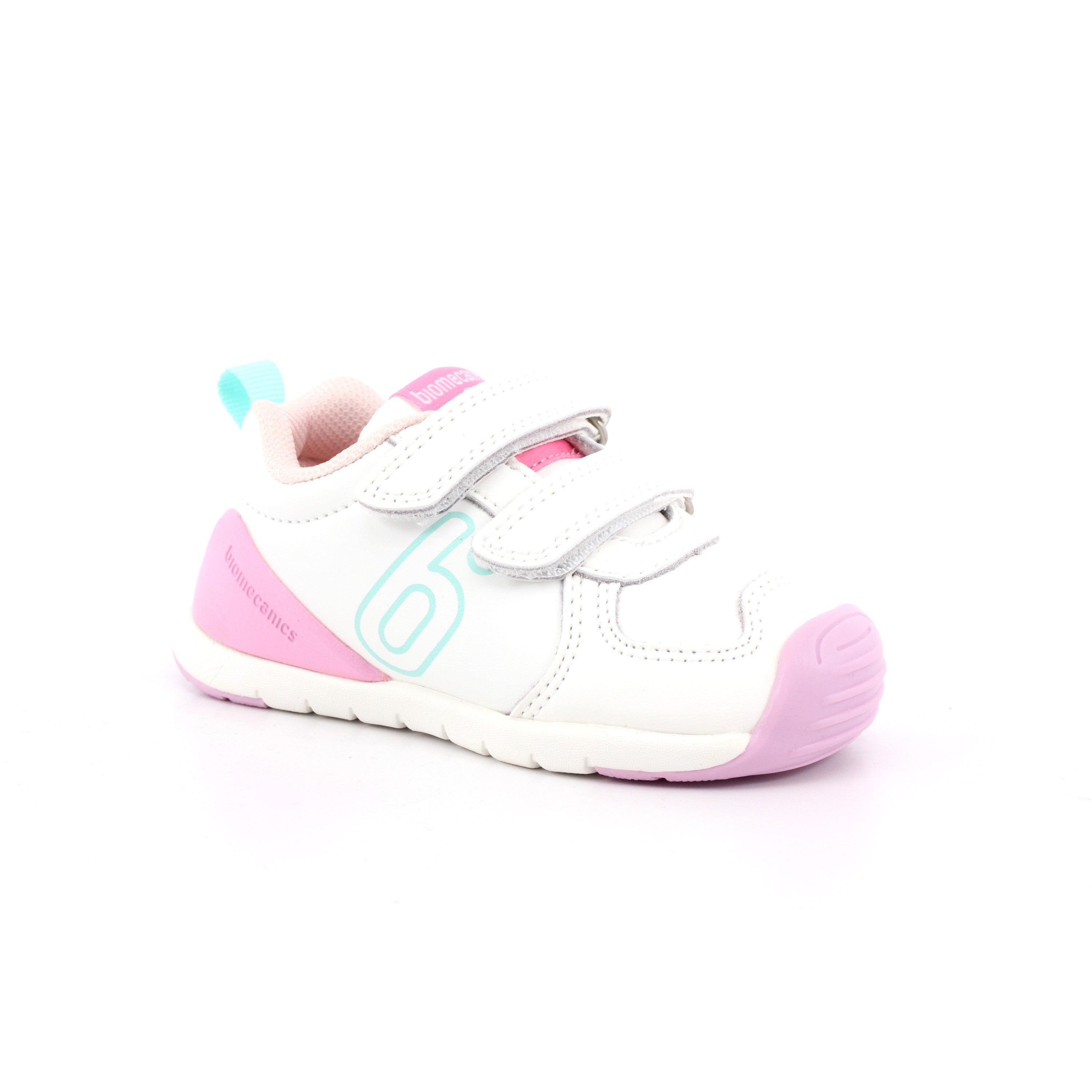 SNEAKER BASICO MAT BLANCO Y ROSA
