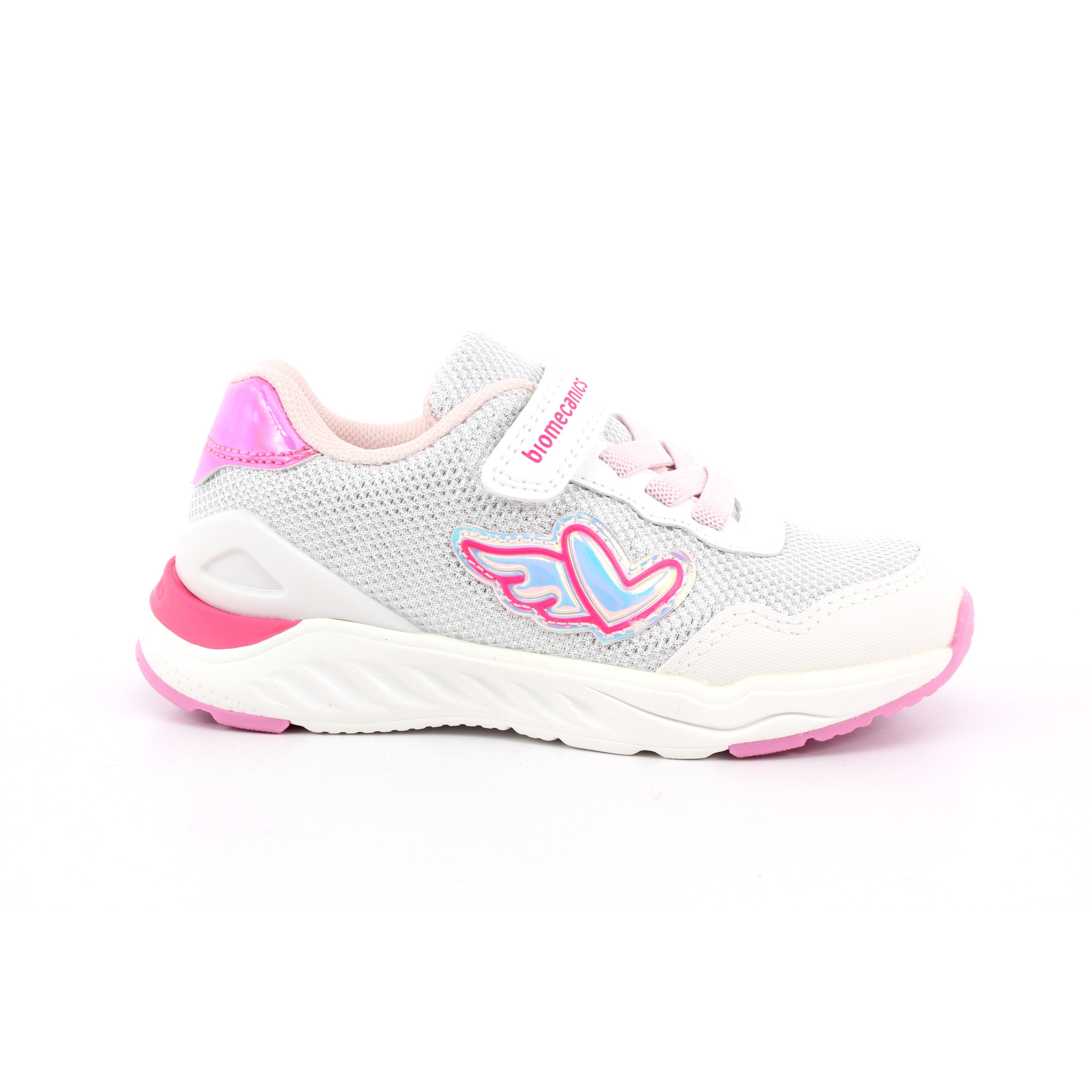 SNEAKER LAMINADO REJILLA METALIZADA BLANCO