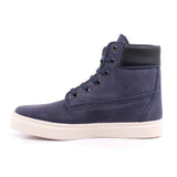 BOTA PIEL CUELLO ACOLCHADO MARINO