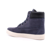BOTA PIEL CUELLO ACOLCHADO MARINO