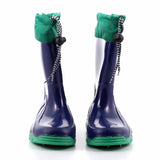 STIVALE PIOGGIA BLU GOMMA CON COLLARINO