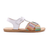 SANDALO FEMMINA VELCRO BIANCO