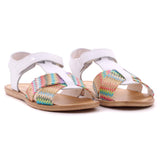 SANDALO FEMMINA VELCRO BIANCO