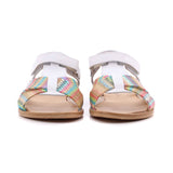 SANDALO FEMMINA VELCRO BIANCO