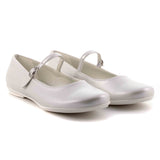 PERLATO BIANCO SINTETICO + FIBBIA STRASS