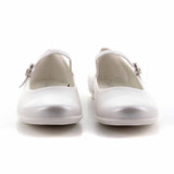 PERLATO BIANCO SINTETICO + FIBBIA STRASS