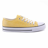SNEAKER LACCI IN TELA GLITTER GIALLO