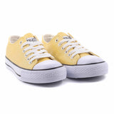 SNEAKER LACCI IN TELA GLITTER GIALLO