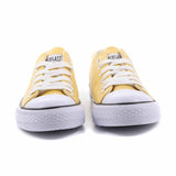 SNEAKER LACCI IN TELA GLITTER GIALLO