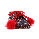 POLACCHINO PELLE BIMBA ROSSO/FANTASIA