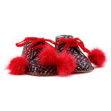 POLACCHINO PELLE BIMBA ROSSO/FANTASIA