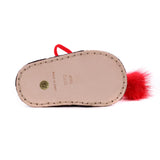POLACCHINO PELLE BIMBA ROSSO/FANTASIA