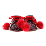 POLACCHINO PELLE BIMBA ROSSO/FANTASIA