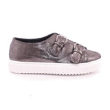 SCARPA DUE FIBBIE NERO