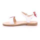 SANDALO BABY PELLE BIANCO ROSSO FI TINTA