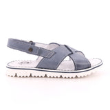 SANDALO VELCRO MASCHIO SBIANCATO BLU