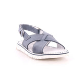 SANDALO VELCRO MASCHIO SBIANCATO BLU