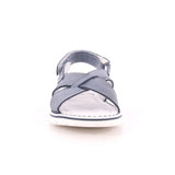 SANDALO VELCRO MASCHIO SBIANCATO BLU