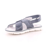 SANDALO VELCRO MASCHIO SBIANCATO BLU