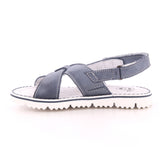 SANDALO VELCRO MASCHIO SBIANCATO BLU
