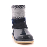 STIVALE FEMMINA BLU VERNICE