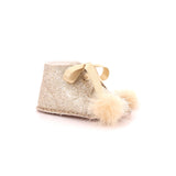 SCARPETTE IN PELLE ORO