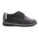 SCARPA ALLACCIATA VERNICE NERO