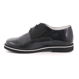 SCARPA ALLACCIATA VERNICE NERO